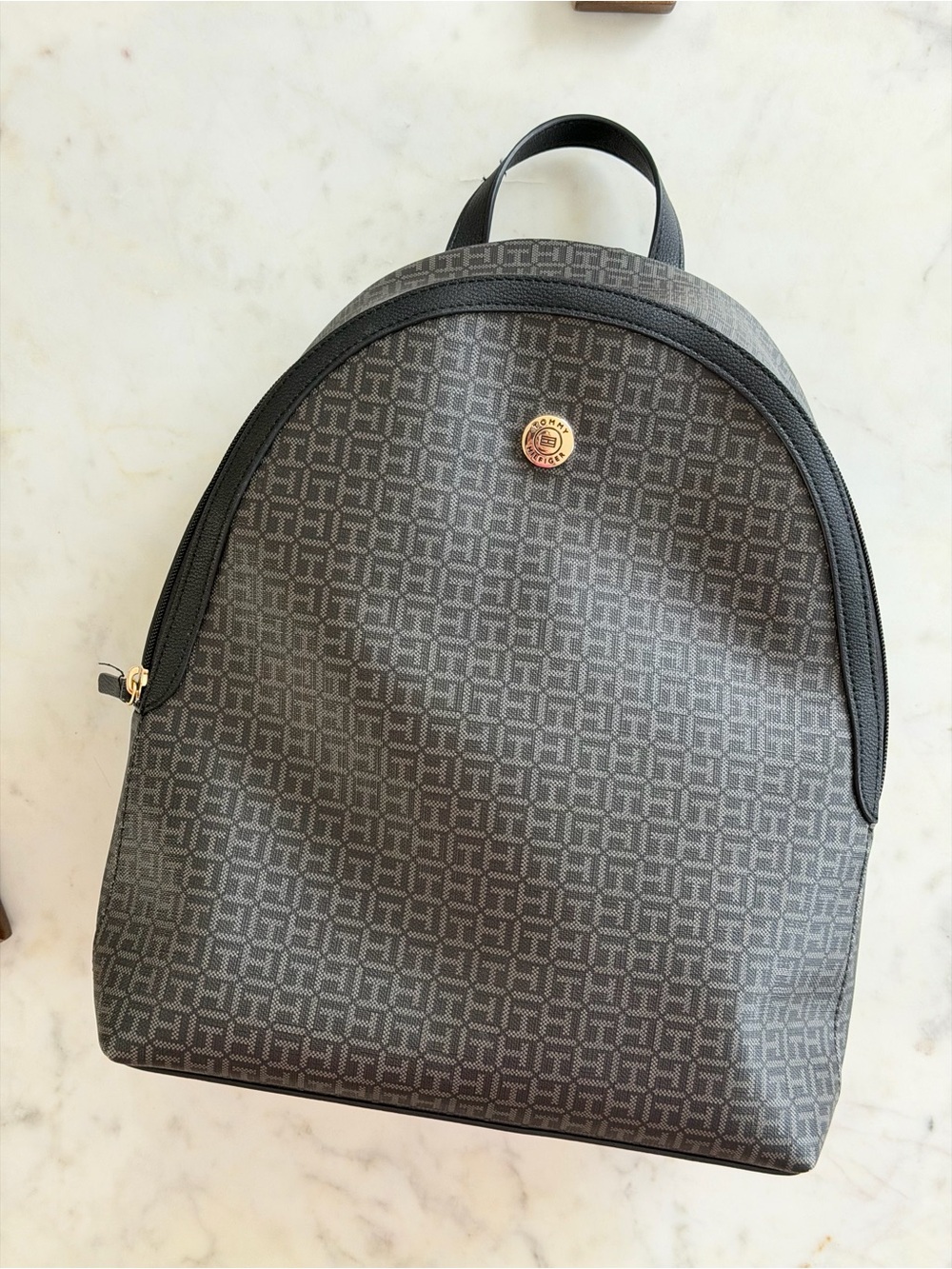 Tommy Hilfiger Gray Monogram Backpack